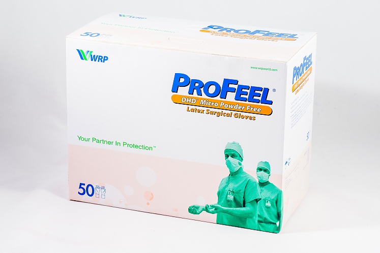 Рукавички хірургічні Профіл ДГД Мікро стерильні латексні без пудри, розмір 6,5